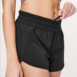 Black LULULEMON running shorts